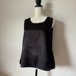Notations Black Tank Top Blouse Size L